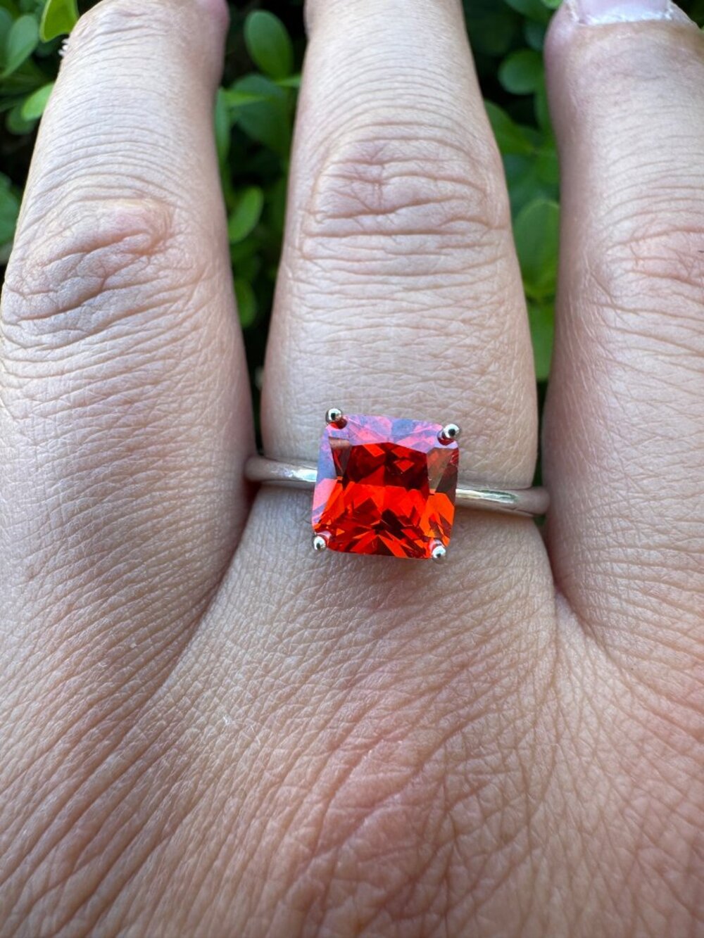 Ember Glow Solitaire Ring